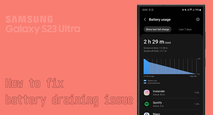 s23 ultra battery drains quickly